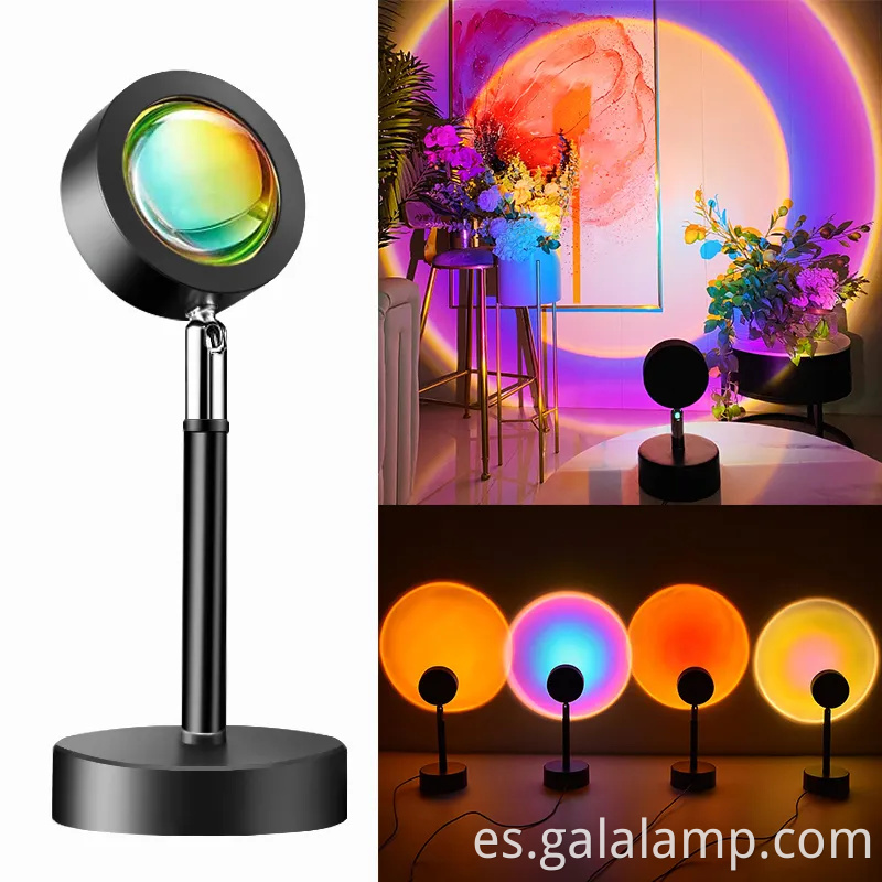 Lámpara de proyector USB Sunset - LED Rainbow Night Light for Home